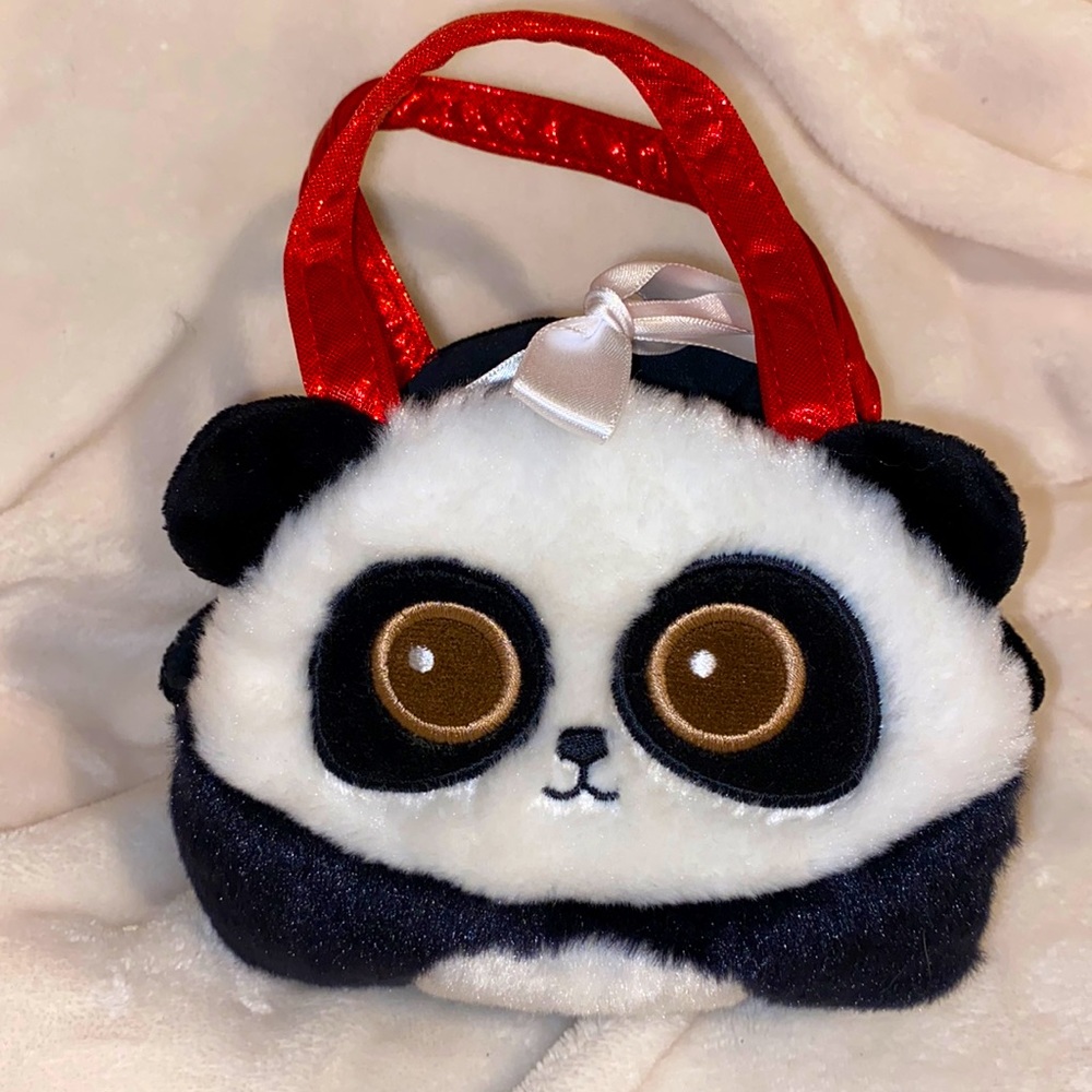 Cute girls Panda Bear Purse NWOT soft plush toy accessory